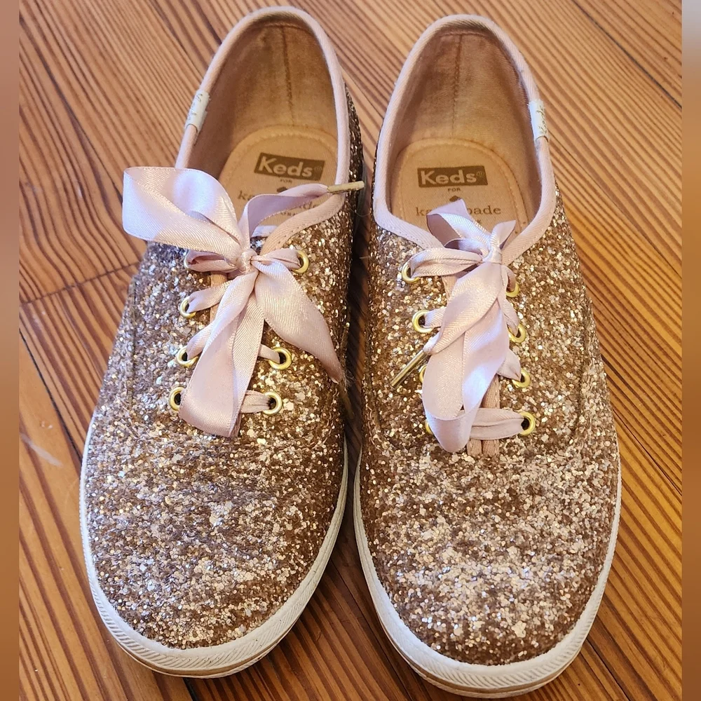 Kate Spade X Keds Pink Glitter Sneakers